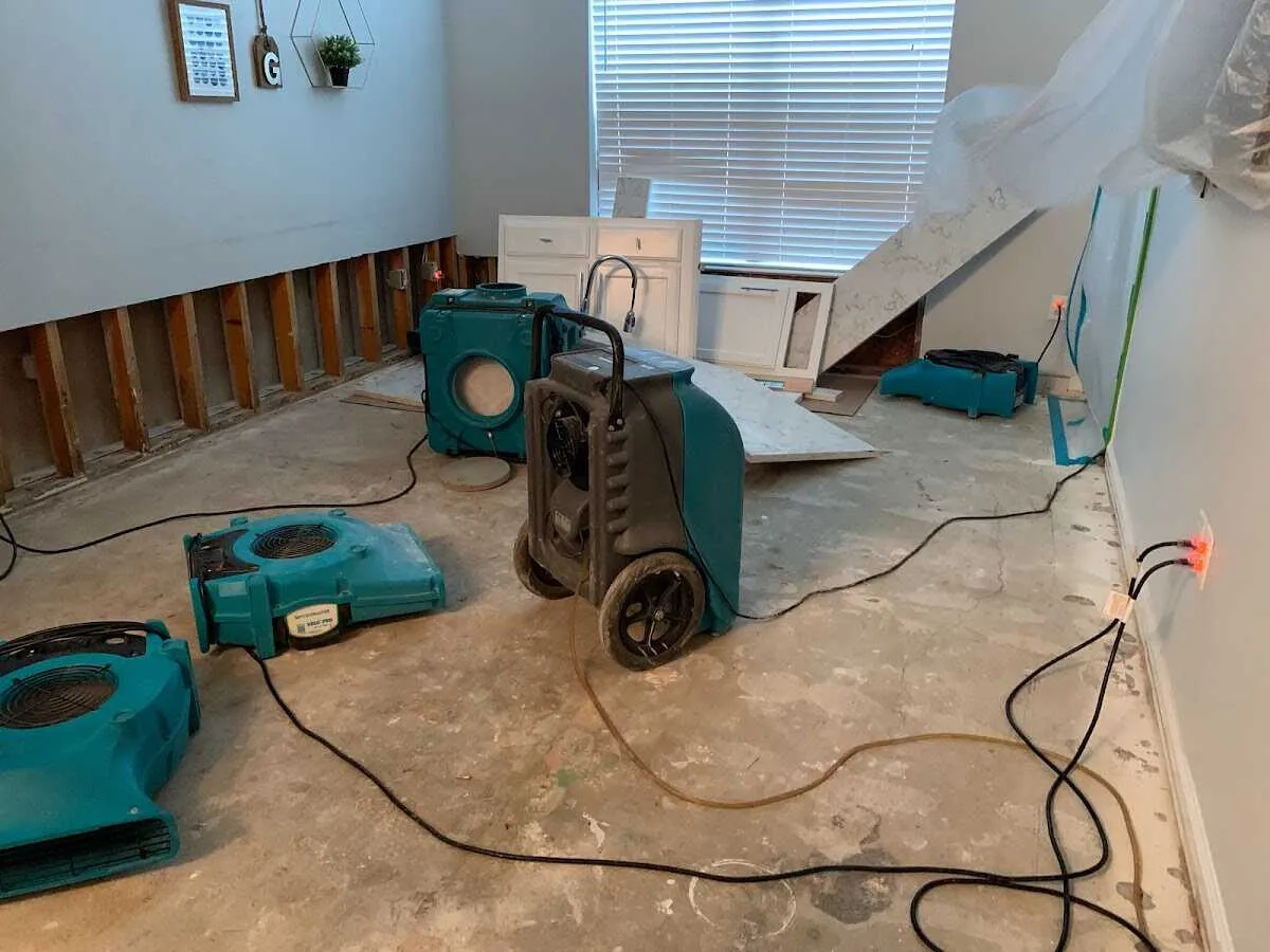 Dehumidifier in flood-cut room for Water Extraction & Removal in Upper Chichester
